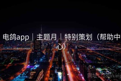 电鸽app｜主题月｜特别策划（帮助中心）