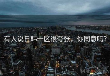 有人说日韩一区很夸张，你同意吗？