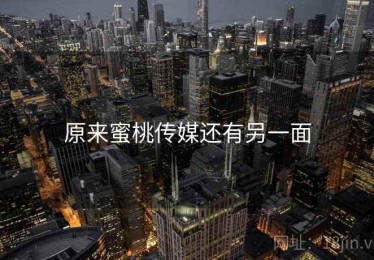 原来蜜桃传媒还有另一面